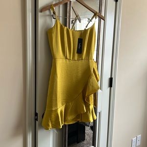 Dress, satin brand new from lulus , with tags